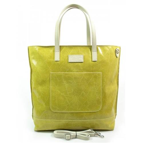 Vera Pelle Shopper Bag A4 Żółte