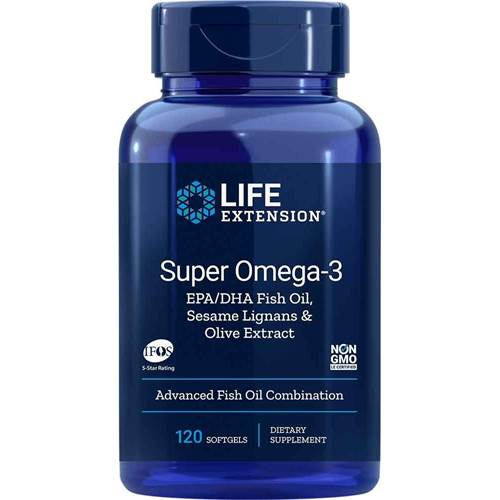 Suplementy diety Life Extension Super OMEGA3 Plus Epa Dha With Sesame Lignans Olive Extract Krill Astaxanthin