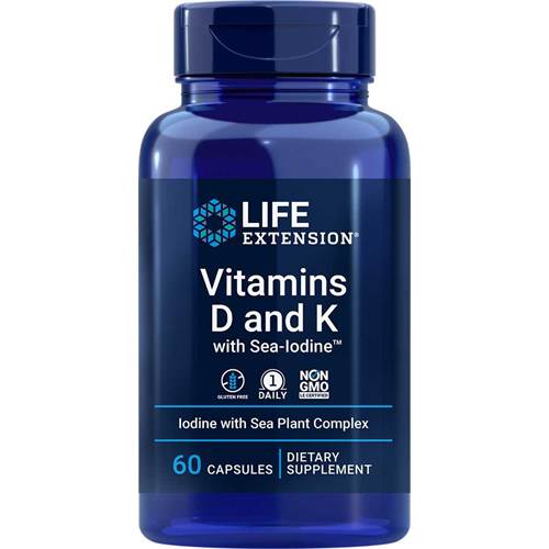 Suplementy diety Life Extension Vitamins D And K With Sea Iodine