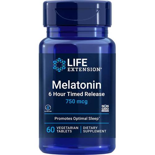 Suplementy diety Life Extension Melatonin 6 Hour Timed Release 750 Mcg