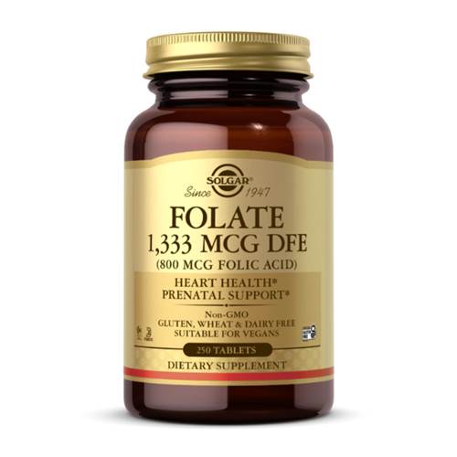 Suplementy diety Solgar Folate 1333 Mcg Dfe 800 Mcg Folic Acid 250 Tabl