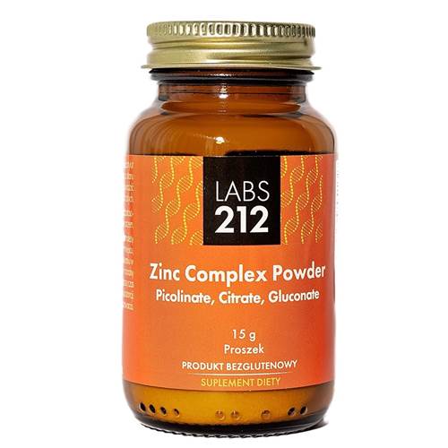 Suplementy diety Labs212 Zinc Complex Powder Picolinate, Citrate, Gluconate